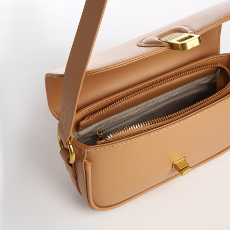 Female bag Textura, small size, color light brown-6