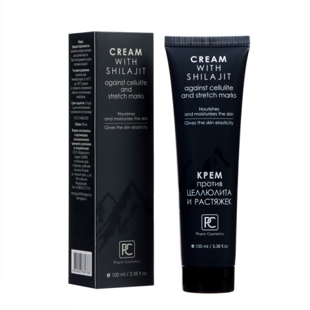 Body cream "Against cellulite and stretch marks" with mummy, 100 ml