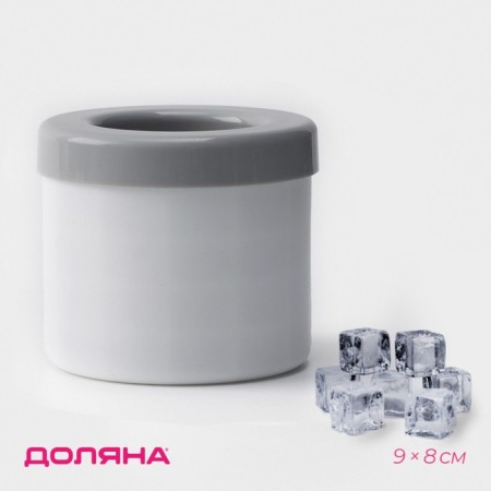 Form for ice shares, 9 × 8 cm, white/gray color