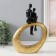 Souvenir Polystone "Abstraction. Reading the book" Gold with black 18.5x6x25 cm
