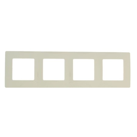 Frame Legrand Etika 672514, four -seater, ivory