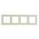 Frame Legrand Etika 672514, four -seater, ivory