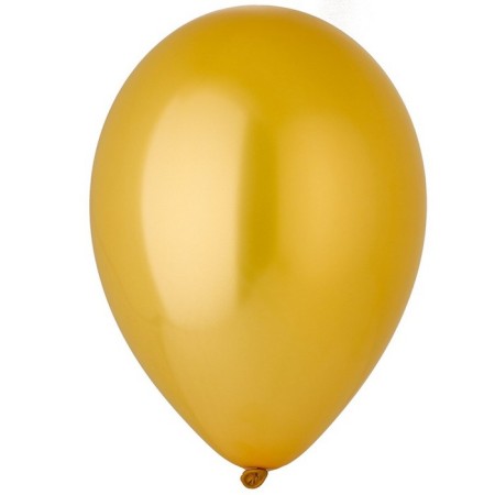 Latex ball 11 ", metal, set 100 pcs., Gold 39-2