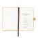 The diary is low, A6 format, 100 sheets, cage, beige leatherette cover, elastic band 10710