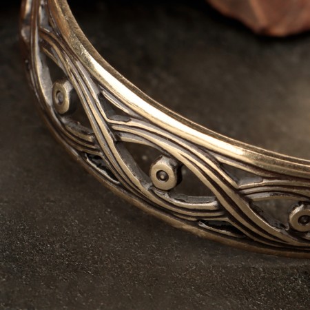 Narrow “Eye” bracelet, brass-2