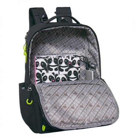 Youth backpack 45 x 31 x 12 cm, ergonomic back, Across M-4, black/yellow M-4-3-3