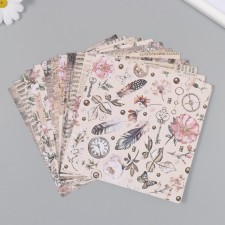 A set of paper for scrapbooking 12 sheets 12 designs 