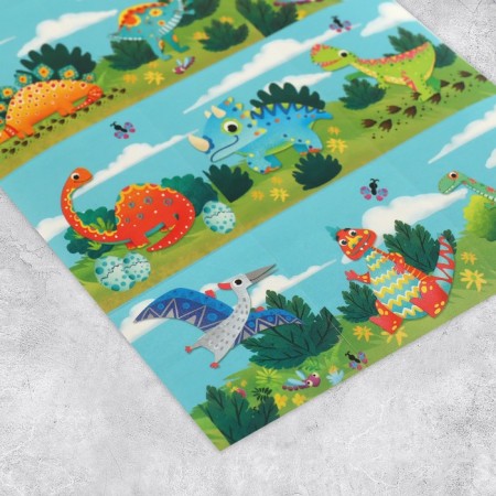 Paper stickers "dinosaurics", with coloring on the back, 11 × 15.5 cm-1