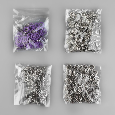Shirt, open button, d = 9.5 mm, purple color-4