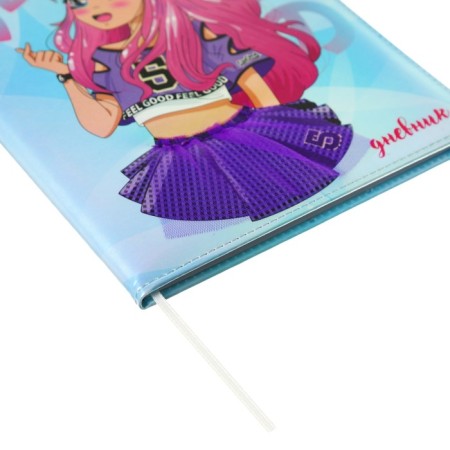 Universal diary for grade 1-11 Cool Girl, hard cover, artificial leather, silkography, lies, 80 g/m2-2