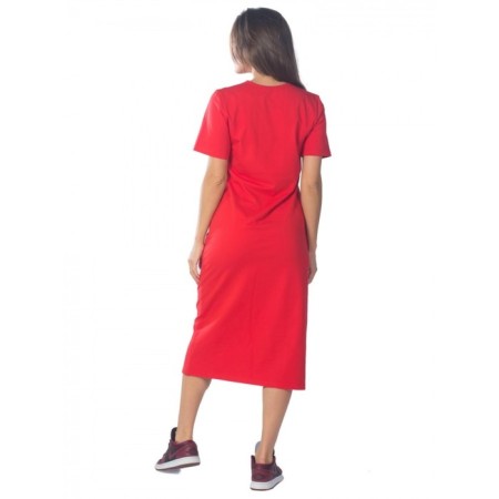 Female dress w.w.f.h., size 44, red color-2