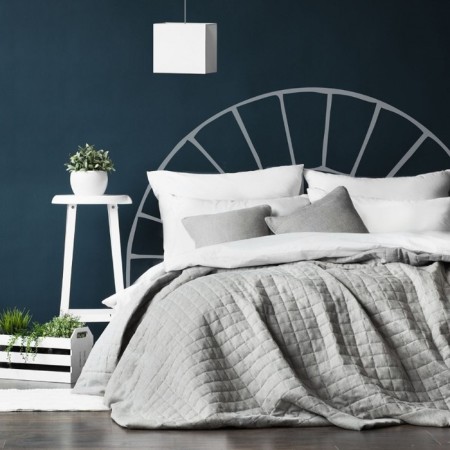 Konni set: covering 160 x 220 cm, pillowcase 40 x 40 cm - 2 pcs, color gray-1