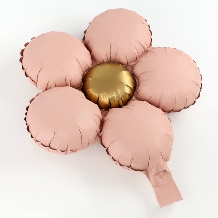 Foil ball 18 "Flower", matte, milk color-1