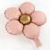 Foil ball 18 "Flower", matte, milk color