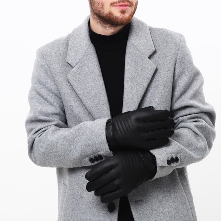 Gloves male, dimensionless, with insulation, black color-3