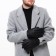 Gloves male, dimensionless, with insulation, black color