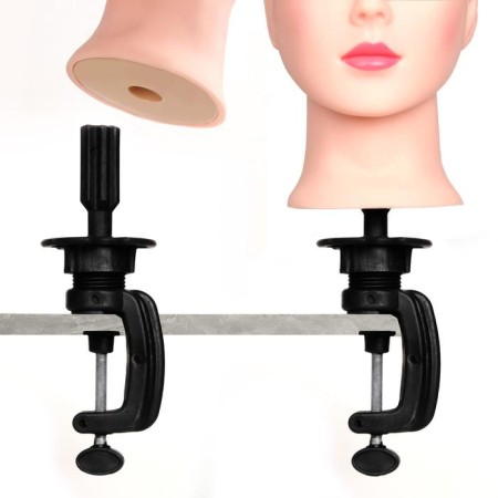 Educational, artificial hair, 55-60 cm, without tripod, blond color-2
