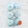 Set of balls plastic D-8 cm, 6 pcs "gerda" blue