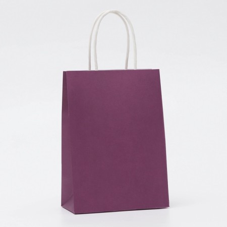 Craft package lilac, round handle, 15 x 21 x 8 cm, 120 g