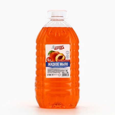 Liquid hand soap Russian benefit, 5 l, fragrance of peach and nectarine