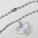 The necklace "heart" is large, color in silver, 40 cm