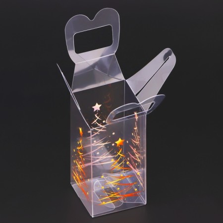 New Year. Box Gift New Year Folding PVC "Herbel Gori!" 4 x 4 x 8 cm.-3