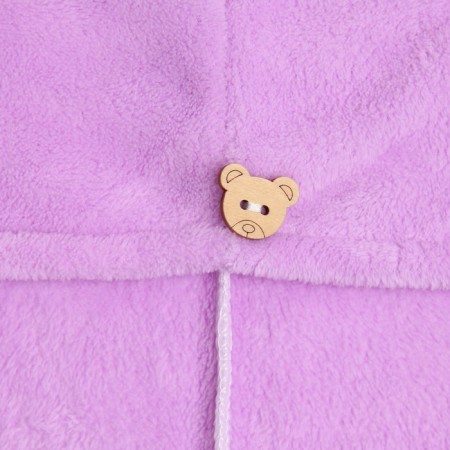 Little towel for drying hair Ethel color lilac, 65*25 cm, 100% p/e-1