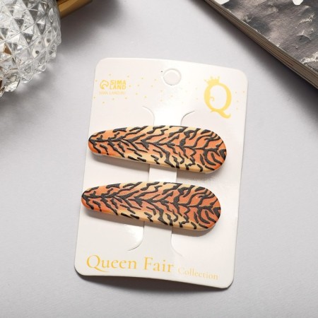 Invisibility for hair "Paula" (set 2 pcs) tiger, 5 cm