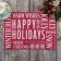 New Year's napkin on the table "Happy Holidys", 40x29 cm