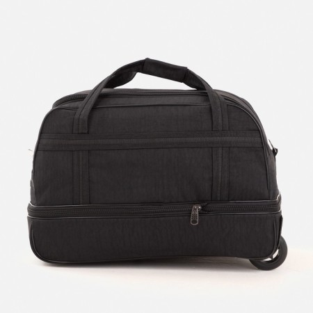 Road bag on wheels, a lightning department, with an increase, an outer pocket, black color-1