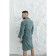 Tainted male bathrobe, size 48, green color