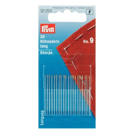 Sewing needles No. 9, size 0.60x34 mm, 20 pcs