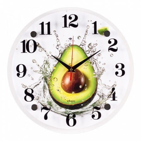 Watch wall, interior "avocado", D-30 cm, silent