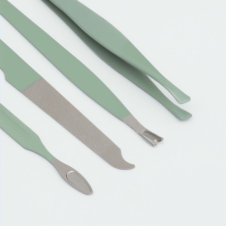 Manicure set, 7 items, in case, menthol color-5