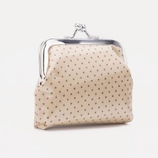 Women's wallet on the farmar, beige color
