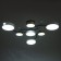 Assami chandelier 7XLED 168W 3000-6000K with white-gold 80x80x21 cm Bayerlux