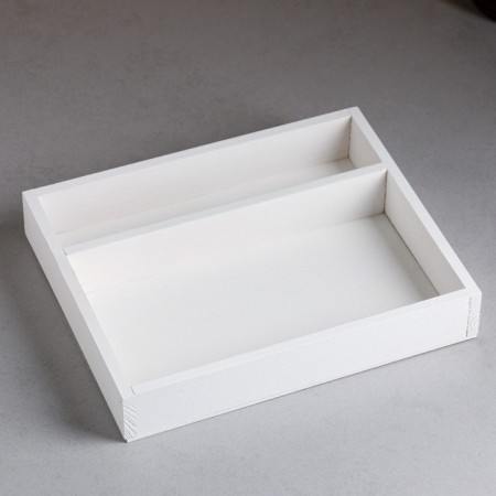 Kashpo wooden 25.5 × 20 × 4.5 cm "Makarunas", white give beautifully-2