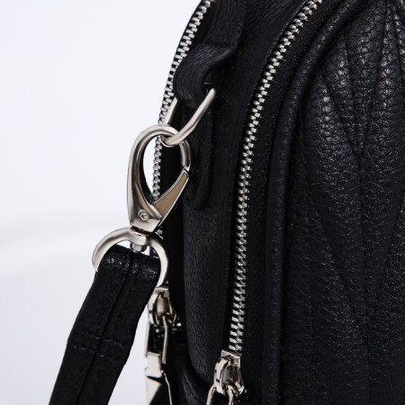 Bag Cross-Bodi Medvedkovo with a zipper, black color-3