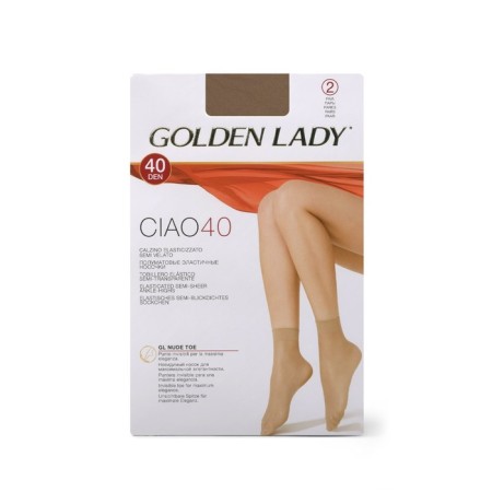 Synthetic socks GLD CIAO 40, single size, Melon color, 2 pairs