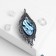 Galiotis brooch-pierce Perero Peacock, green color in black silver