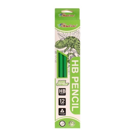 Pencil Blackographic hardness of HB, with an eraser, hexagonal, sharpened, MIX case-8