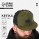 Men's cap with a straight visor Overhat, the color is green, mesh, pr 56
