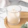 Candle in a smooth glass flavored "valley", 8.5 cm