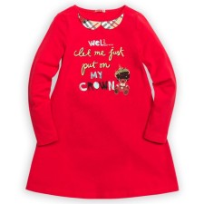 Dress for girls, height 92 cm, red color