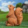 Garden figure "Squirrel with cones" 24x14x19cm