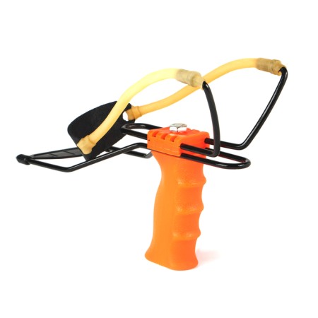 A slingshot with a fixed emphasis with a ball for balls