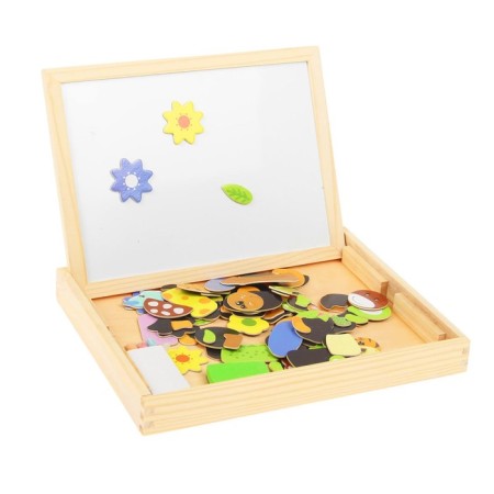 Magnetic designer "Animals in a clearing", 2-third-party board, chalk, sponge, 111 parts-2
