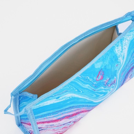 Cosmetic bag with lightning, blue color-2