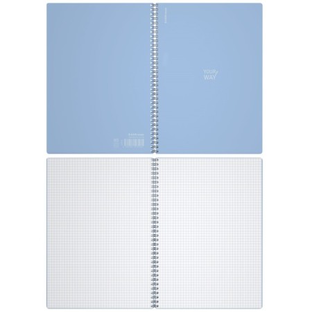 A4 notebook 80 sheets, a cage on a spiral, Erichkrause, "Symbol" Plastic Cover Blue-2