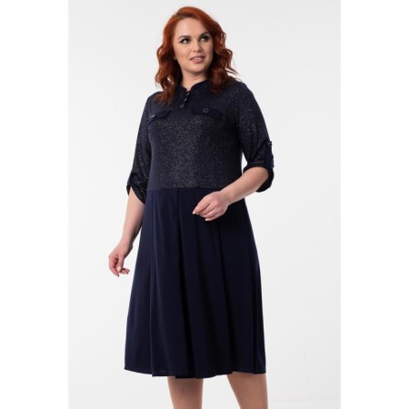Women's dress, size 62, blue color-12
